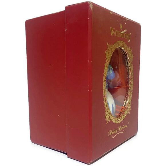 Waterford Holiday Heirlooms Lismore Lyle Bell Snowman With Cone 2005 4.5" - Picture 11 of 13